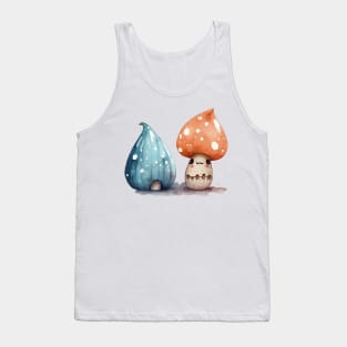 Cute Cartoon Mushroom Five Design Tank Top